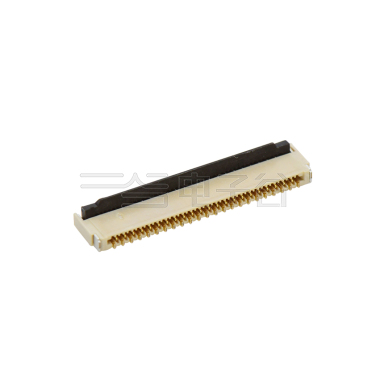 Pitch 0.30mm H0.9mm双排卧贴后掀盖双面接 FPC 45pin 本色 镀全金G/F